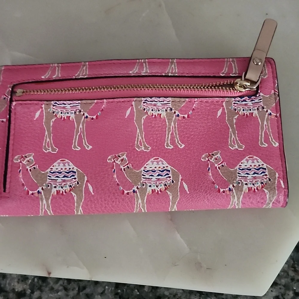 Kate Spade New York Spice Things Up Pink Multi Camel Wallet - Picture 2 of 15